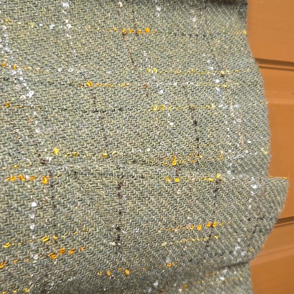 Laundry-Wool blend olive green sleeveless plaid straight dress Size 10. NWT. - Picture 9 of 11